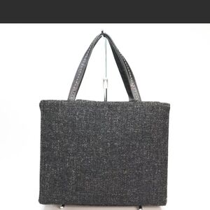 🥳HP🥳Kate Spade Wool Tote Bag Black Gray Silver